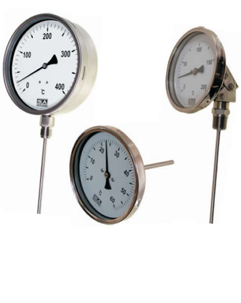 bimetal thermometer temperature industrial gauge